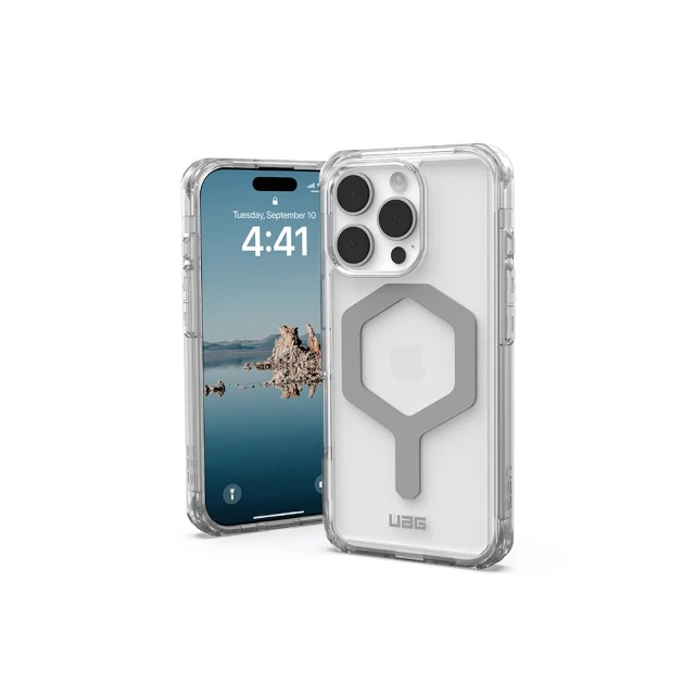 UAG iPhone 16 Pro 磁吸耐衝擊全透保護殼-極透明(灰圈)