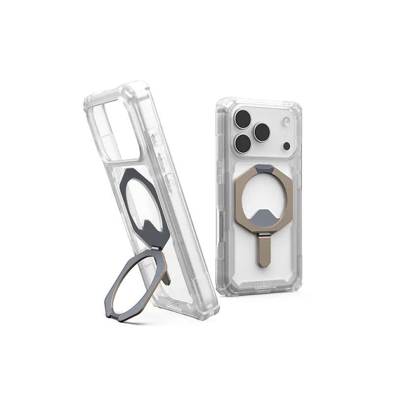 UAG-ip17 pro 磁吸耐衝擊支架經典 透明(鈦灰圈) 
