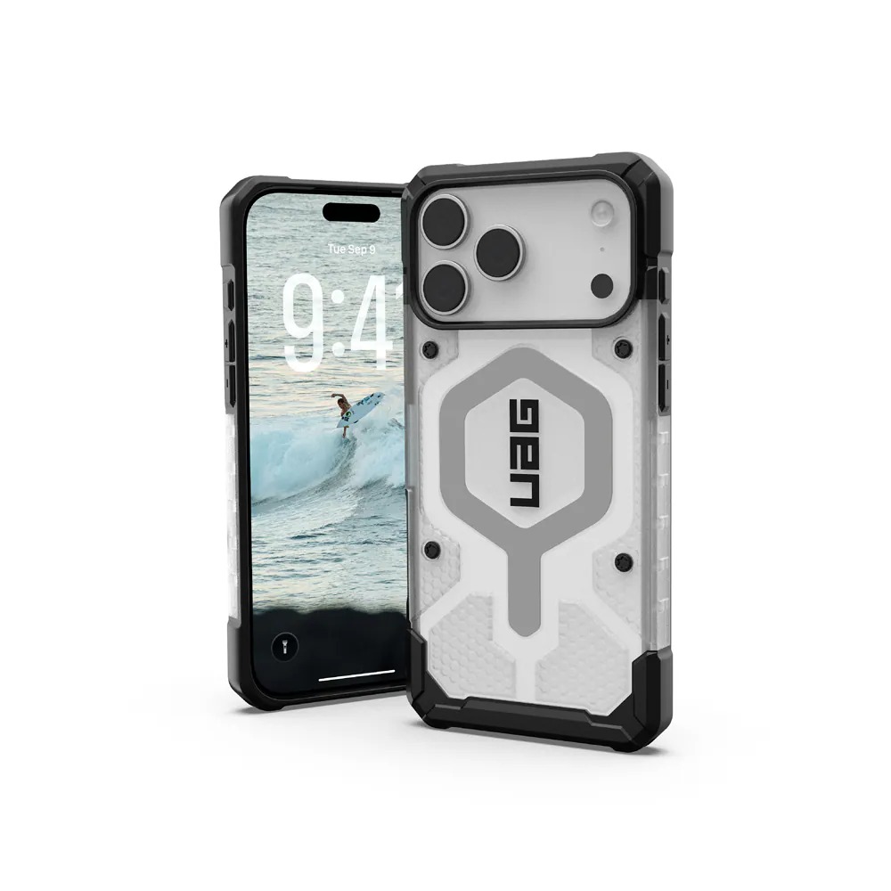 UAG-ip17 pro max 磁吸耐衝擊經典 透明(灰圈)