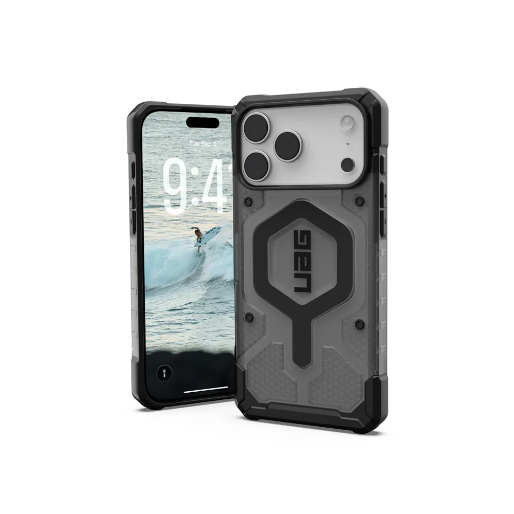UAG-ip17 pro max 磁吸耐衝擊經典 透黑(黑圈) 