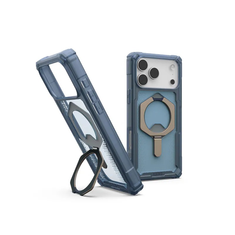 UAG-ip17 pro max 磁吸耐衝擊支架經典 透藍(鈦灰圈) 