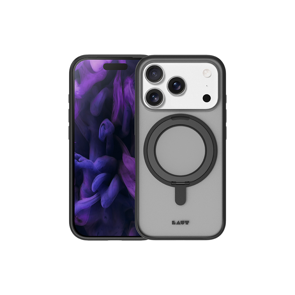 LAUT-ip17 pro max 磁吸360支架簡約耐衝擊 霧黑 