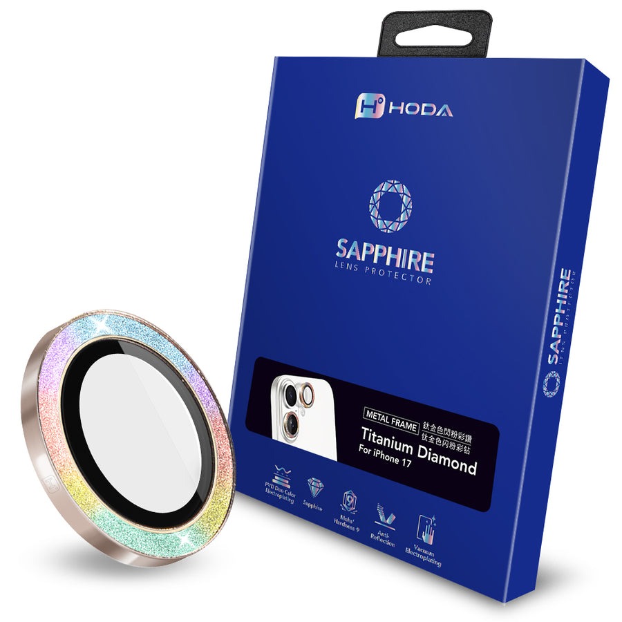 HODA-ip17 藍寶石鏡頭貼 鈦金彩鑽 