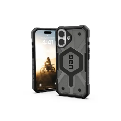 [114466113131] UAG iPhone 16 磁吸耐衝擊經典保護殼-透黑(黑圈)